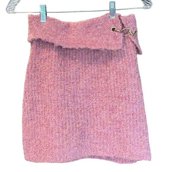 NWT Wild Fable Boucle Mini Skirt Fuzzy Pink Size Small - Picture 1 of 12